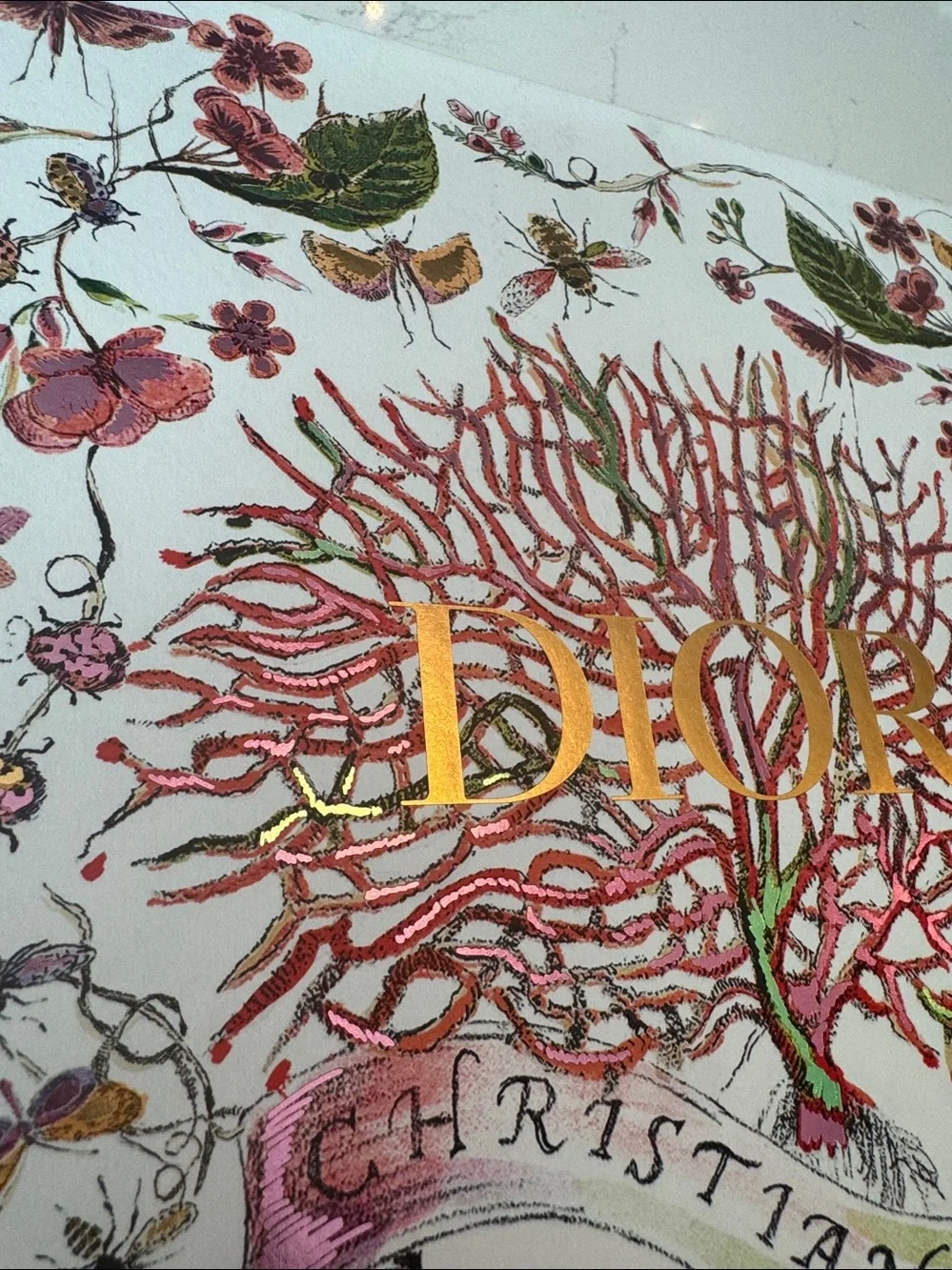 Dior Scarf Box/tissue/ribbon RARE LIMITED EDITION “Cabinet of Curiosities”